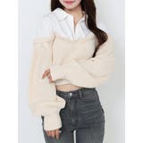 アイボリー | ニットドッキングシャツ | EATME