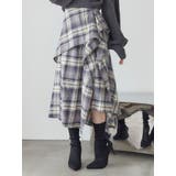 チェックドレープスカート | EATME | 詳細画像1