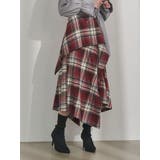 ワイン | チェックドレープスカート | EATME