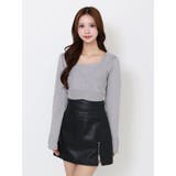 ヘムジップフェイクレザースカート | EATME | 詳細画像8