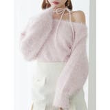 ピンク | ワンショルダーシャギーニットTOP | EATME
