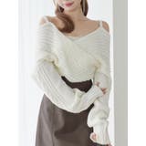 BACKリボンカシュクールニットTOP | EATME | 詳細画像1 