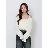 BACKリボンカシュクールニットTOP | EATME | 詳細画像16 