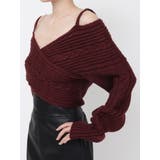 BACKリボンカシュクールニットTOP | EATME | 詳細画像37 