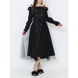 ブラック | トレンチライクオフショルワンピース | EATME