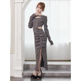 ディープスリットデコルテリブワンピース | EATME | 詳細画像4 