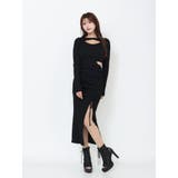 ディープスリットデコルテリブワンピース | EATME | 詳細画像43 