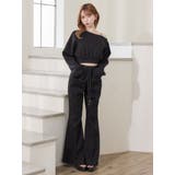 【SETUP】ダンボールセンターピンタックフレアパンツ | EATME | 詳細画像4 