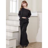 【SETUP】ダンボールセンターピンタックフレアパンツ | EATME | 詳細画像6 