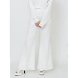 オフホワイト | 【SETUP】ダンボールセンターピンタックフレアパンツ | EATME