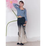 サイドレースアップカットアウトデニムパンツ | EATME | 詳細画像13 