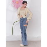 サイドレースアップカットアウトデニムパンツ | EATME | 詳細画像18 