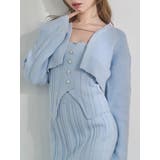 ブルー | 【SETUP】フロントボタンニットベアTOP | EATME