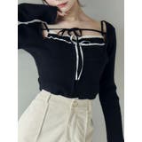 ブラック | バイカラーキャミニットアンサンブル | EATME