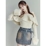 フェイクファーストラップオフショルダーリブニット | EATME | 詳細画像11 