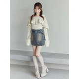 フェイクファーストラップオフショルダーリブニット | EATME | 詳細画像12 