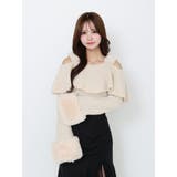 フェイクファーストラップオフショルダーリブニット | EATME | 詳細画像4 