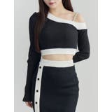 ブラック | 【SETUP】バイカラーワンショルTOP | EATME