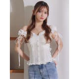 オフホワイト | ラッフルレディブラウス | EATME