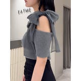 ショルダーリボンリブTOP | EATME | 詳細画像2 