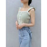 バイカラーフリルキャミニットTOP | EATME | 詳細画像36