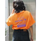 オレンジ | BACKロゴ ボーイズライク Tシャツ | EVRIS