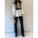 リブフレアレギンスパンツ | EVRIS | 詳細画像4