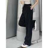 ブラック | タックストレートカラーパンツ | EVRIS