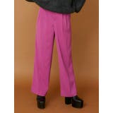 パープル | タックストレートカラーパンツ | EVRIS