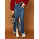 インディゴ | スリットロングデニムスカート | EVRIS