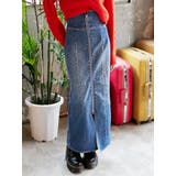 フロントジップデニムミディスカート | EVRIS | 詳細画像1