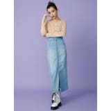 フロントジップデニムミディスカート | EVRIS | 詳細画像2