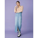 フロントジップデニムミディスカート | EVRIS | 詳細画像3