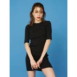 ブラック | サイドオープンニットワンピース | EVRIS