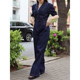 インディゴ | 【WEB限定】デニムジャンプスーツ | EVRIS