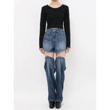 チェーンスラッシュワイドデニムパンツ | EVRIS | 詳細画像35