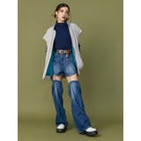 チェーンスラッシュワイドデニムパンツ | EVRIS | 詳細画像8