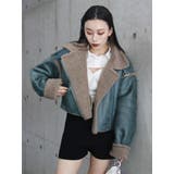 ブルー | ショートボアブルゾン | EVRIS