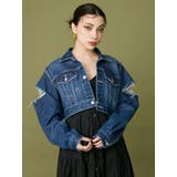 2WAYクロップドデニムブルゾン【セットアップ着用可能】 | EVRIS | 詳細画像29 