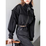 ブラック | デニムボアブルゾン【セットアップ着用可能】 | EVRIS