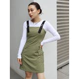 カーキ | ベルテッドミニワンピース | EVRIS