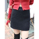 ブラック | リブニットミニスカート【セットアップ着用可能】 | EVRIS
