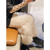 ホワイト | ラメフリンジロングスカート | EVRIS