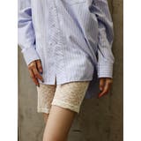 ホワイト | ロゴラインレースバイカーパンツ | EVRIS