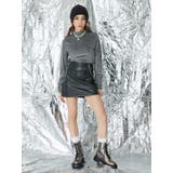 フェイクレザースタッズミニスカート | EVRIS | 詳細画像4 