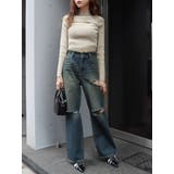 ラメカッティングタートルニットトップス | EVRIS | 詳細画像10 