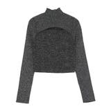 ラメカッティングタートルニットトップス | EVRIS | 詳細画像22 