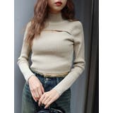 ラメカッティングタートルニットトップス | EVRIS | 詳細画像6 