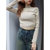 ラメカッティングタートルニットトップス | EVRIS | 詳細画像7 