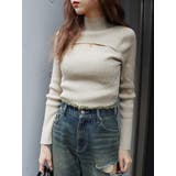 ラメカッティングタートルニットトップス | EVRIS | 詳細画像8 